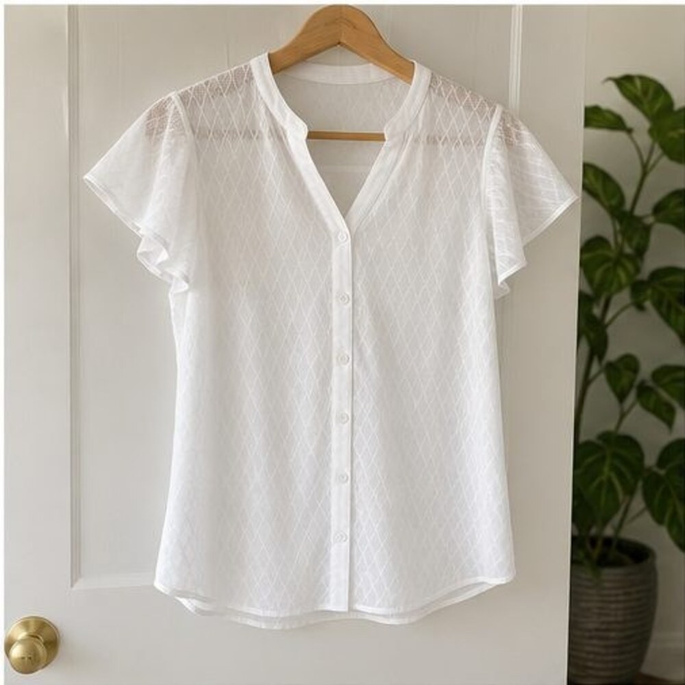 White Peplum Top